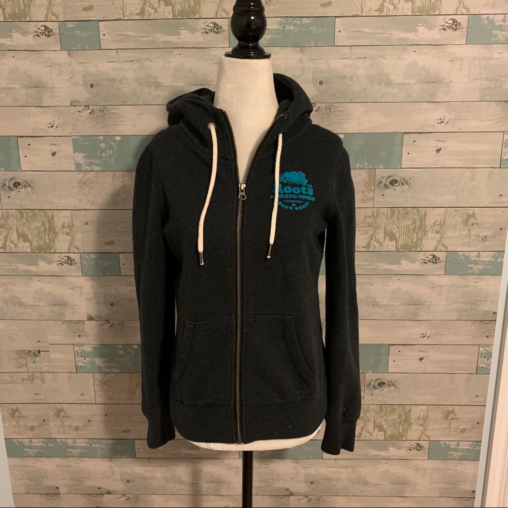 Grey roots zip up hoodie